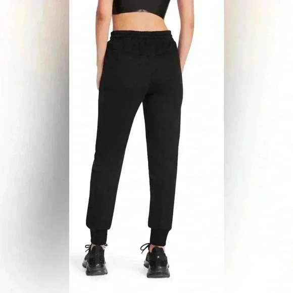 STEVE MADDEN PANTS WOMEN Small BLACK MARIA JOGGER FAUX-LEATHER HIGH-WAIST SKINNY - Picture 2 of 8